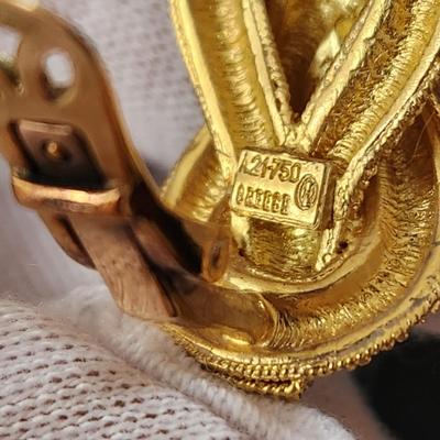 ilias Lalaounis Greek 18kt Gold Earrings