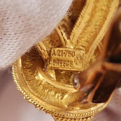 ilias Lalaounis Greek 18kt Gold Earrings