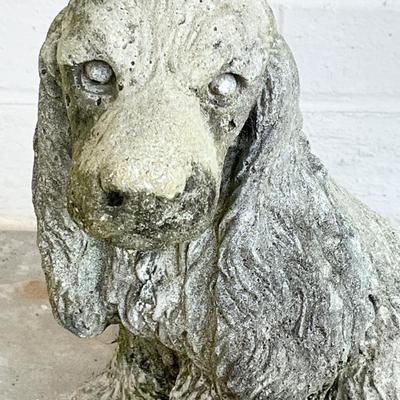 11” Puppy Cement Garden Statue