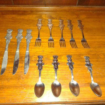 Pillsbury Dough Boy Design Children's Flatware by Oneida- 12 Pieces
