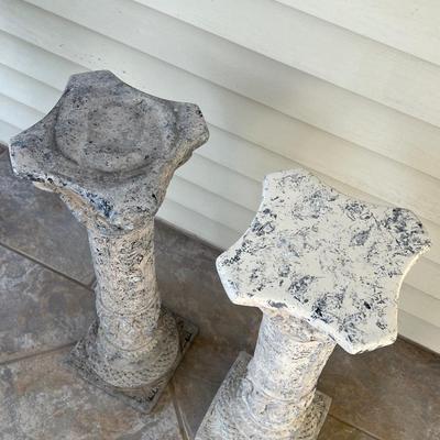 Pair (2) Concrete Pedestals