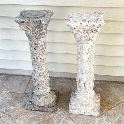 Pair (2) Concrete Pedestals