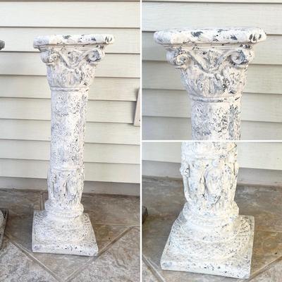Pair (2) Concrete Pedestals