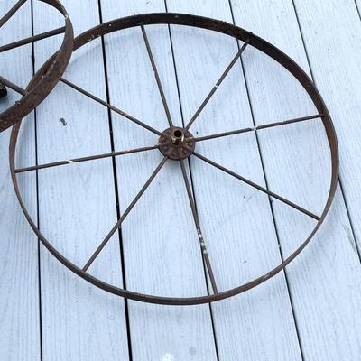 Vtg. Cast Iron Yard Art ~ Lot Of Six (6)