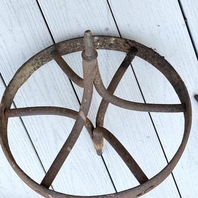 Vtg. Cast Iron Yard Art ~ Lot Of Six (6)