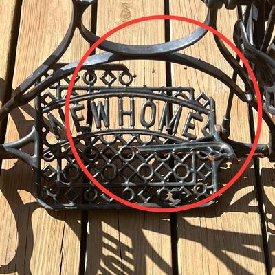 NEW HOME ~ Cast Iron Sewing Machine Base