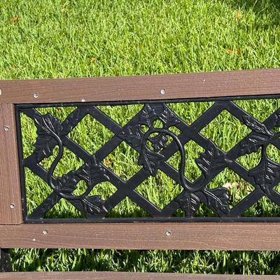 Heavy Iron Polyboard Vine Motif Garden Bench