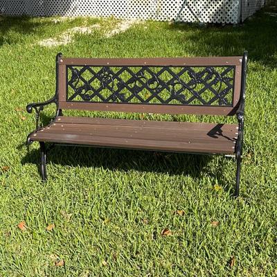Heavy Iron Polyboard Vine Motif Garden Bench