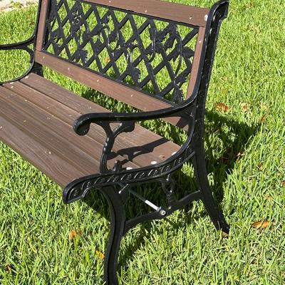 Heavy Iron Polyboard Vine Motif Garden Bench