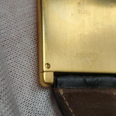 Cartier Tank 18kt Gold Watch Paris w Deployant Buckle
