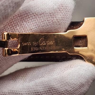 Cartier Tank 18kt Gold Watch Paris w Deployant Buckle