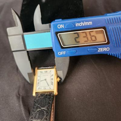 Cartier Tank 18kt Gold Watch Paris w Deployant Buckle