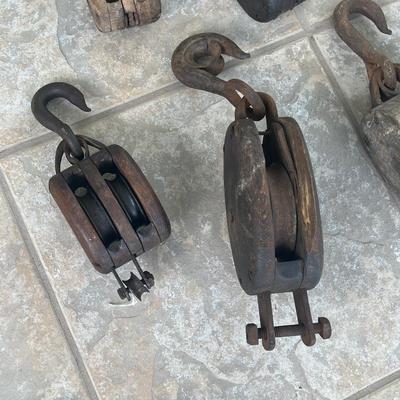 Lot Of Seven (7) Vtg Pulleys