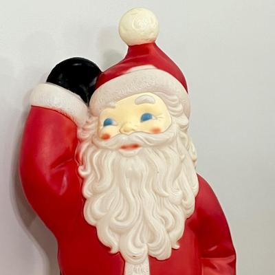 EMPIRE ~ Vtg. 41” Plastic Blow Mold Waving Santa Clause