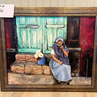 Lot# 136 Framed Signed Oil Painting