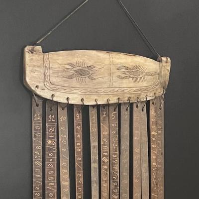 Etched Bone & Bamboo Calendar ~ Framed