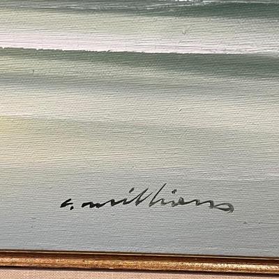 Lot# 140 Framed Signed Ocean Waves Painting