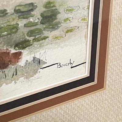 BEVERLY ~ Framed Original Water Color By Local Artist