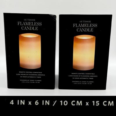 RESTORATION HARDWARE ~ Chandelle Sans Flamme ~ Outdoor Flameless Candles Set Of Five (5)