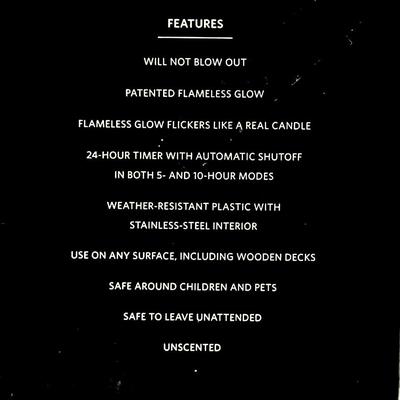 RESTORATION HARDWARE ~ Chandelle Sans Flamme ~ Outdoor Flameless Candles Set Of Five (5)