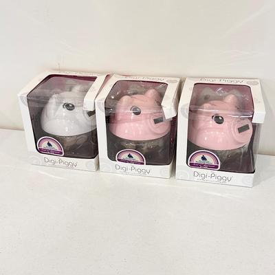DIGI PIGGY ~ Set of Three (3) Digital Coin Counting Piggy Bank