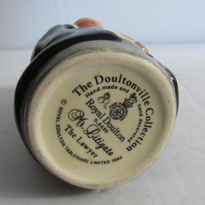 Older Royal Doulton Small Pitcher/Toby, The Lawyer Mr. Littigate
