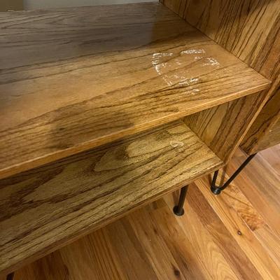 Oak Night Stands with Hairpin Legs (P-MG)