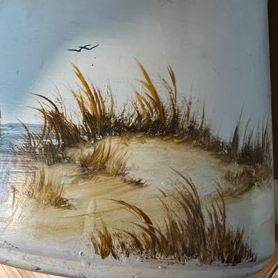Hand Painted Ceramic Beverage Dispenser Crock (B1-RG)