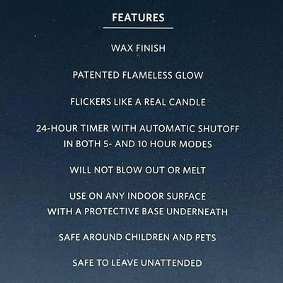 RESTORATION HARDWARE ~ Chandelle Sans Flamme ~ Wax Flameless Candles Set Of Six (6)