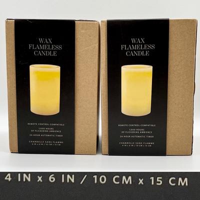 RESTORATION HARDWARE ~ Chandelle Sans Flamme ~ Wax Flameless Candles Set Of Six (6)