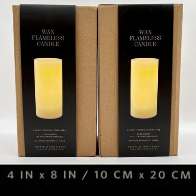 RESTORATION HARDWARE ~ Chandelle Sans Flamme ~ Wax Flameless Candles Set Of Six (6)