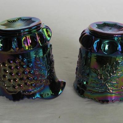 Mosser Glass Child's Size Grape and Cable Sugar and Creamer