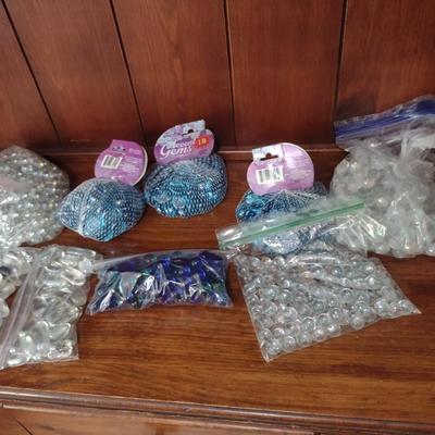 Collection of Glass Vase Fillers- Assorted Colors