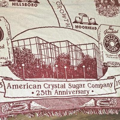 Limited Edition Reversible Blanket American Crystal Sugar 25th Anniversary