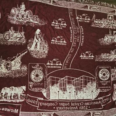 Limited Edition Reversible Blanket American Crystal Sugar 25th Anniversary