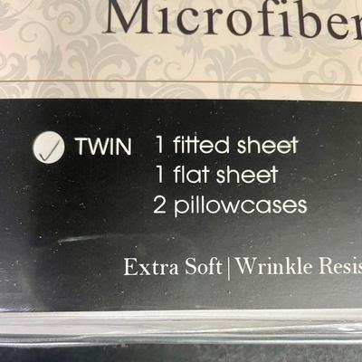 4-Piece Microfiber Twin Bed Sheet Set