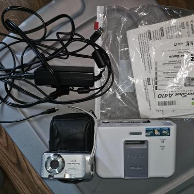 Canon PowerShot A410 + 256mb SD Card + Selphy Printing Station+ Camera Case