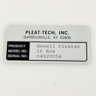 PLEAT-TECH INC. ~ The Newell Pleater