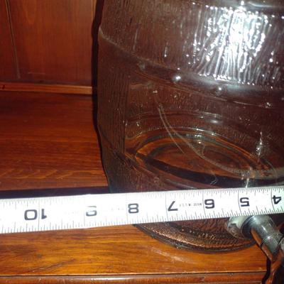 Barrel Design Glass Beverage Dispenser