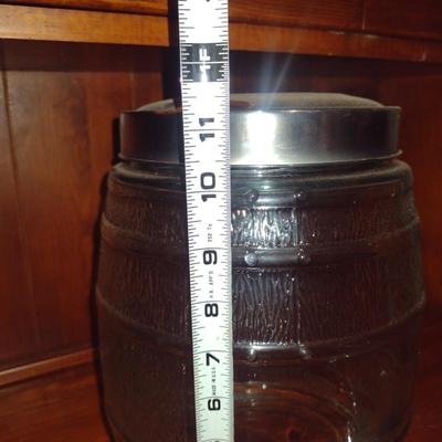 Barrel Design Glass Beverage Dispenser