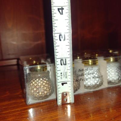 Set of 24 Petite Glass Salt and Pepper Shakers