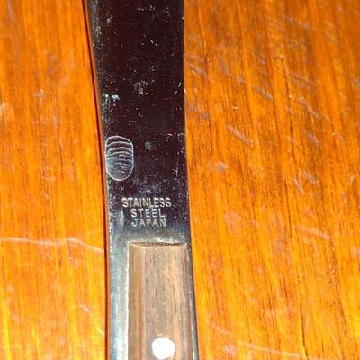 Mid-Century Modern Six Piece Japanese Stainless Steel Cutlery with Storage Box