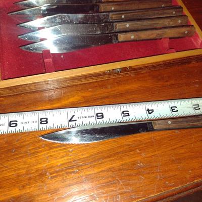 Mid-Century Modern Six Piece Japanese Stainless Steel Cutlery with Storage Box