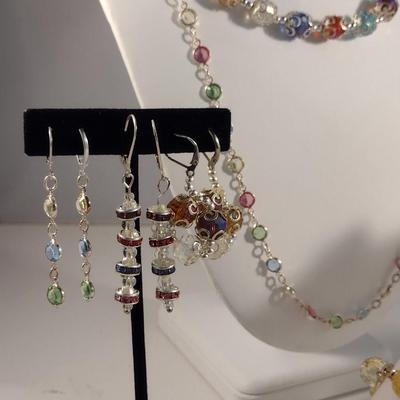 Collection of Multi-Color Jewelry- Necklaces, Bracelets, Earrings (#1)
