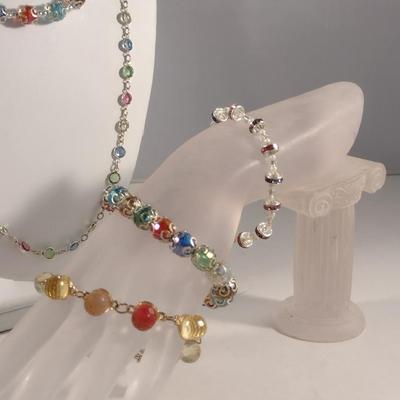 Collection of Multi-Color Jewelry- Necklaces, Bracelets, Earrings (#1)