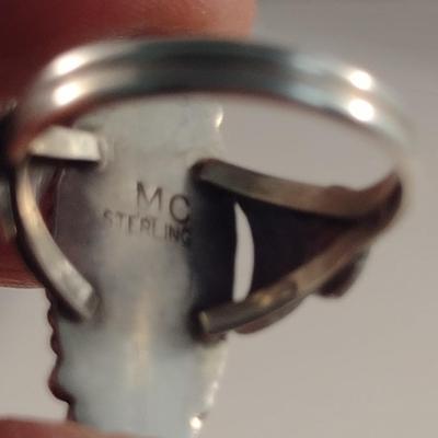 Collection of Sterling Silver and Turquoise Jewelry- Bracelet, Pendant, and Ring (#3)