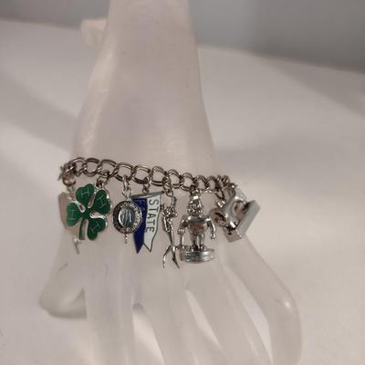 Charm Bracelet- Some Charms are Sterling Silver (#6)