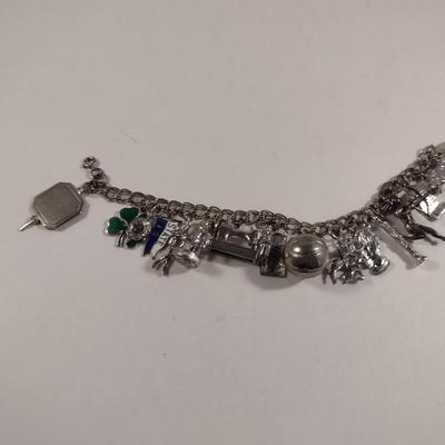 Charm Bracelet- Some Charms are Sterling Silver (#6)