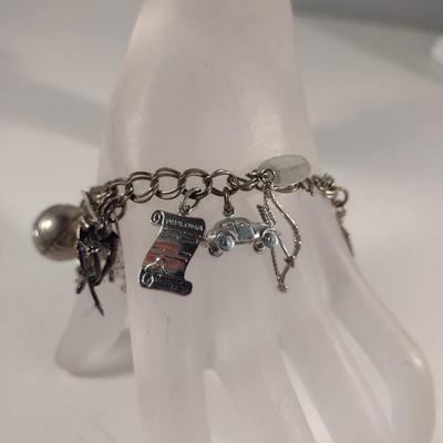 Charm Bracelet- Some Charms are Sterling Silver (#6)