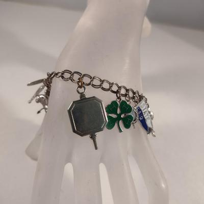 Charm Bracelet- Some Charms are Sterling Silver (#6)